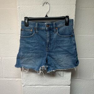 Madewell Blue Distressed Denim Cutoff Shorts